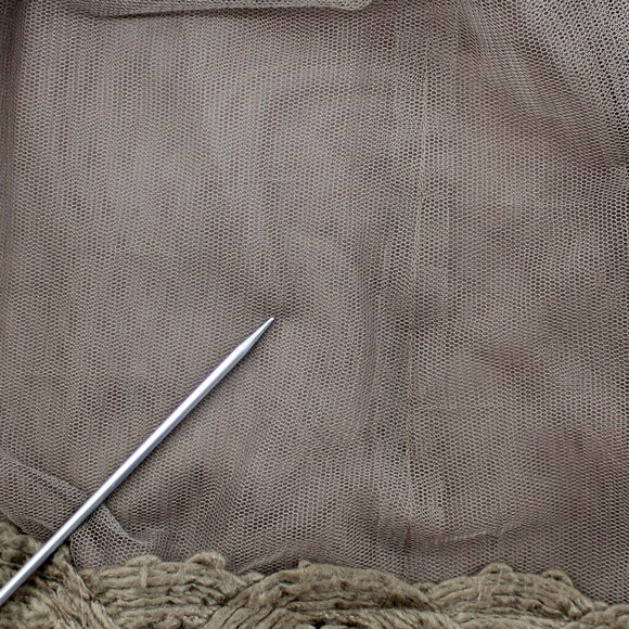 Lunn by Lilith Khaki Tulle Midi Skirt 3 Layer Pleated Drop Waist Pull-On S - Picture 11 of 11